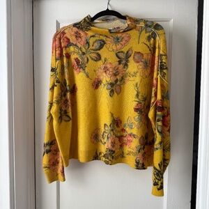 Alani cashmere mock neck sweater by Pilcro